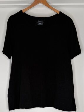 Chicos Women’s Black “The Ultimate Tee” , Sz.2 / Large